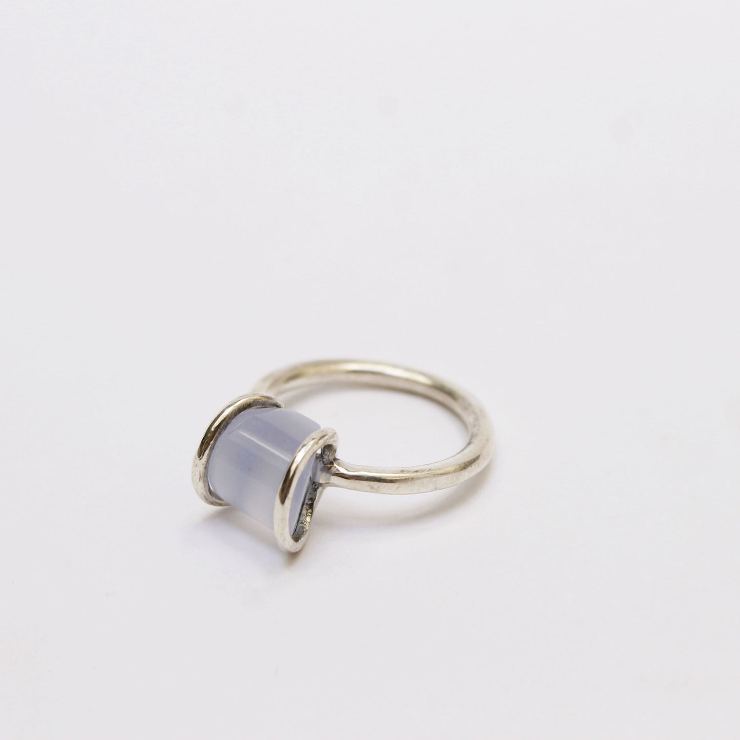 Anello Kolors con Calcedonio Azzurro