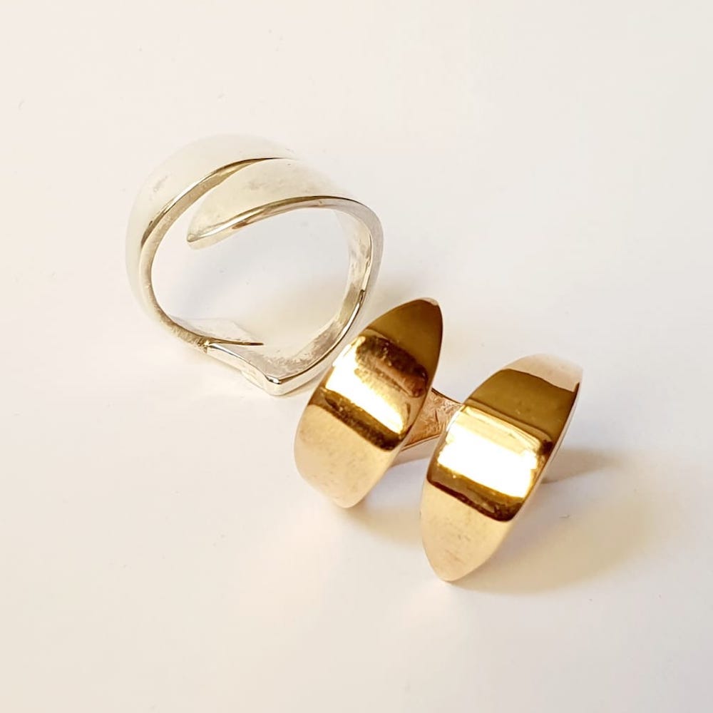 Anello Fish in Argento 925 - Misura 14